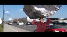 lifting a huge rock