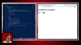Wie man ein Suchfeld inkls Auswahlliste mit HTML erstellen kann