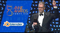 Ton Roosendaal receives Annie Award for Blender