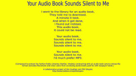 Your Audio Book Sounds Silent to Me