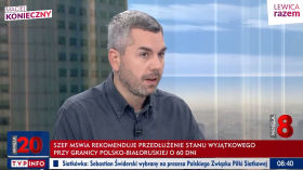 Konieczny tłumaczy prawicy w TVP o co chodzi ze stanem wyjątkowym