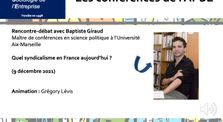 [podcast APSE] Quel syndicalisme en France aujourd’hui ? - Baptiste Giraud (9/12/21)