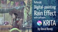 Rain Effect - Krita digital-painting tutorial by David Revoy