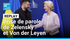 Prise de parole de Zelensky et Von der Leyen avant la réunion de la coalition des volontaires