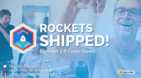 The Rockets Took Off! - Blender 2.8 Code Quest