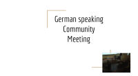 German Community Meeting