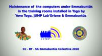 Maintenance of the computers under  Emmabuntüs in the training rooms installed in Togo by YovoTogo JUMPLabOrione