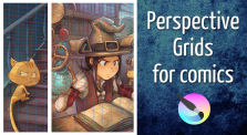Perspective grids for comics in Krita