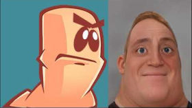 Mr. Incredible becoming canny - In-game looks of Worms