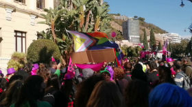 Manifestación en defensa de la Casa Invisible